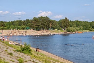 Еловское водохранилище, пляж в Ангарске Анастасия Вострецова, корр. ИА AngarskMedia